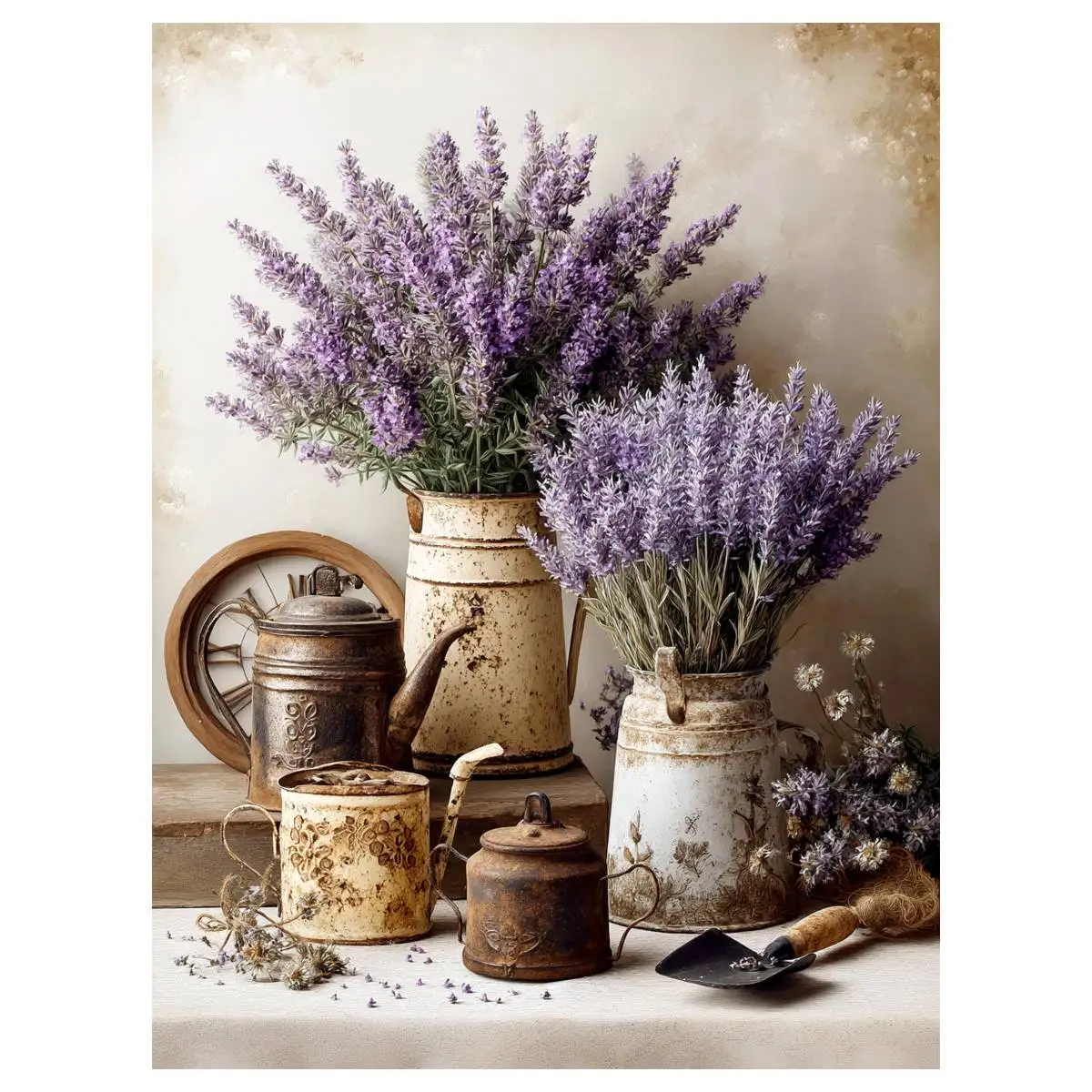1pc 30X40CM/11.8*15.74inch Horticultural Lavender Cross Stitch Kit DIY Kit 11CT/14CT Full Embroidery Wall Decoration New Arrival
