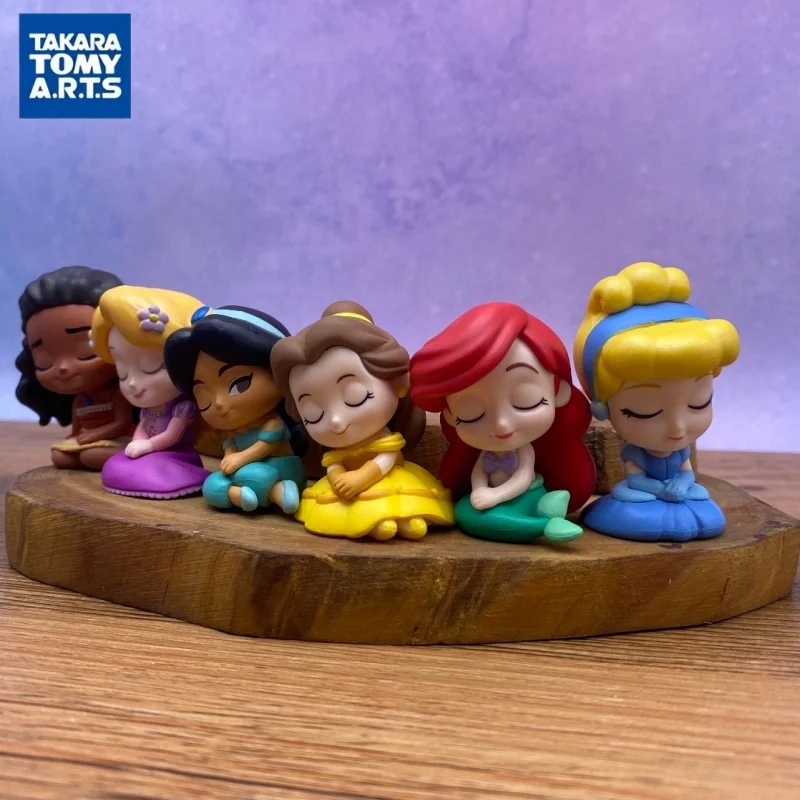 Takara Tomy Disney Princess Gashapon Sitting Figure Ariel Belle Rapunzel Moana Jasmine Collectible Decor Fan Gift Toy - view 4