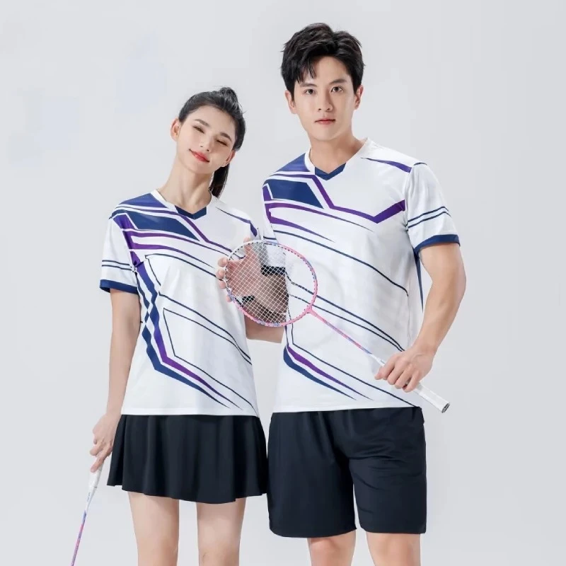 男性-女性-子供バドミントン卓球-tシャツ服トレーニング運動通気性速乾性生地新着