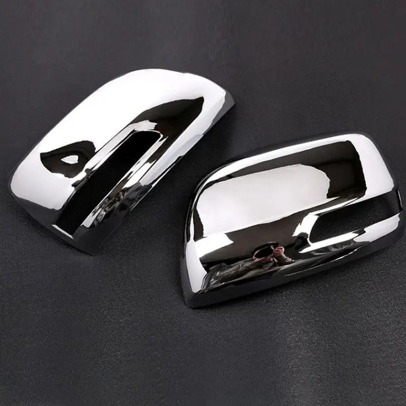 ABS Chrome / Carbon Texture Car-styling Side Rearview Mirror Cap Cover Trim For Toyota Land Cruiser Prado FJ150 150 2010 - 2019