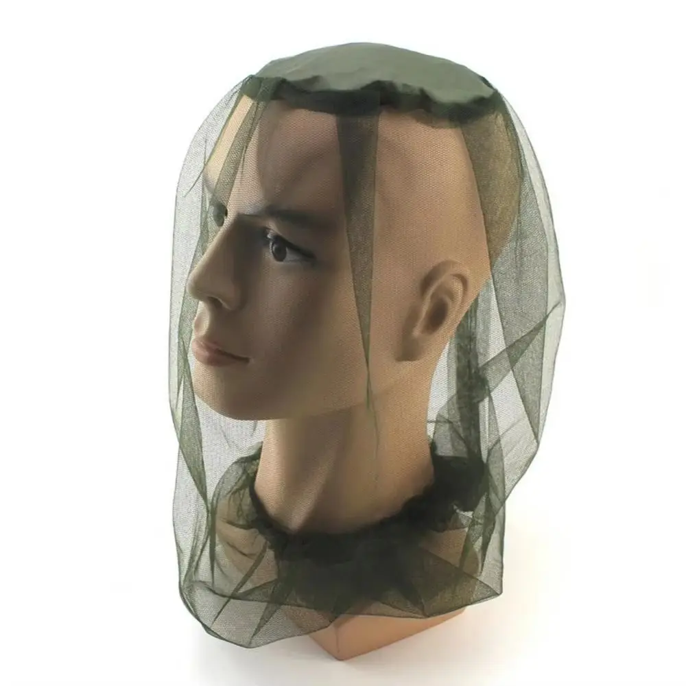 Portable Breathable Mosquito Net Cap Unisex Adjustable Insect Repellent Cap Travel Camping Cap Outdoor Face Head Protector