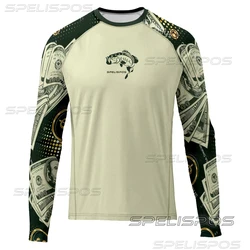 SPELISPOS New Men Fishing Clothing Sunscreen Breathable Quick-drying Long Sleeved UPF 50+ Tops Summer Fishing T-shirt