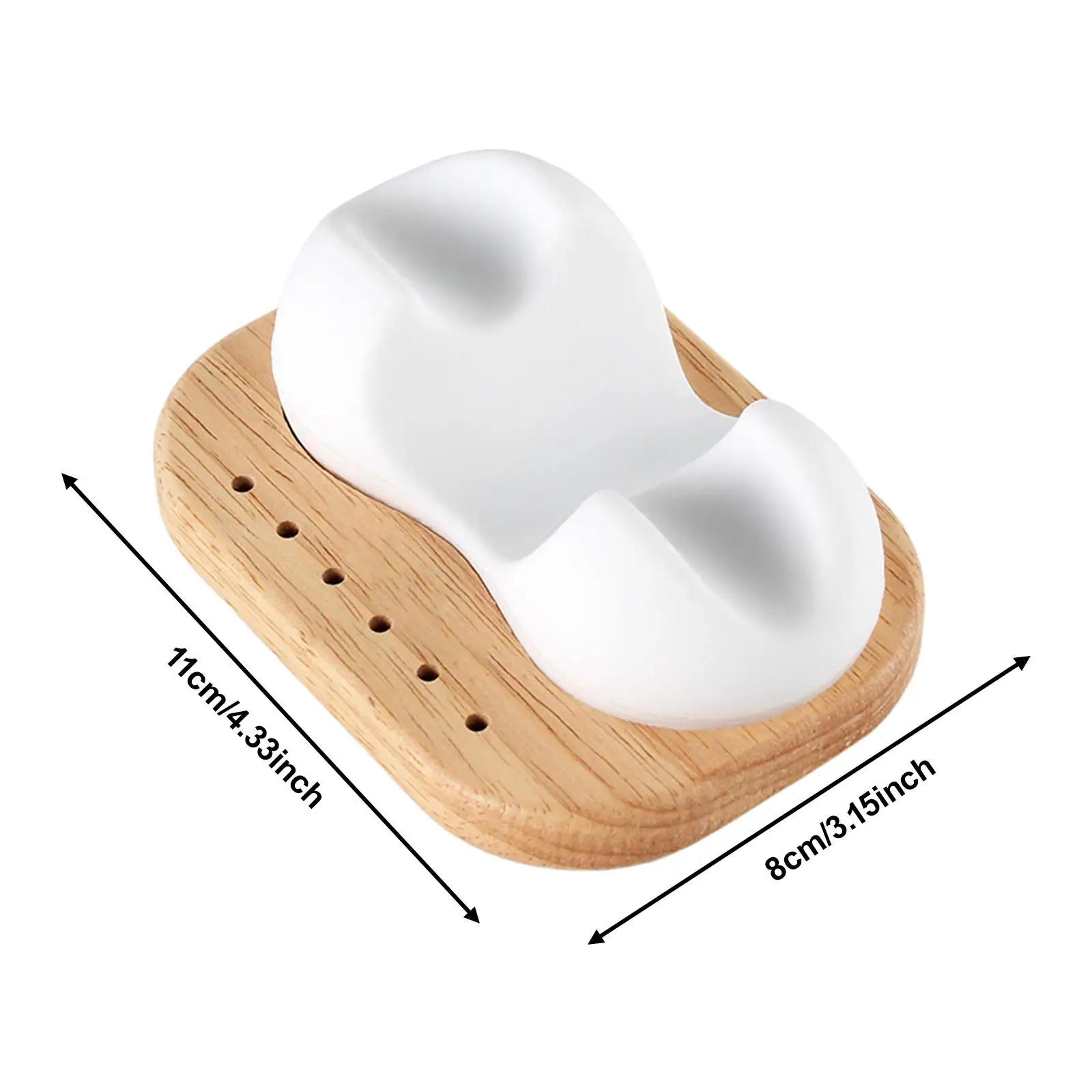 Nail Grinding Drill Bit Holder Wooden Base Scratch Resistant Polishing Pen Rack for Nail Tool Set Salon Supplies