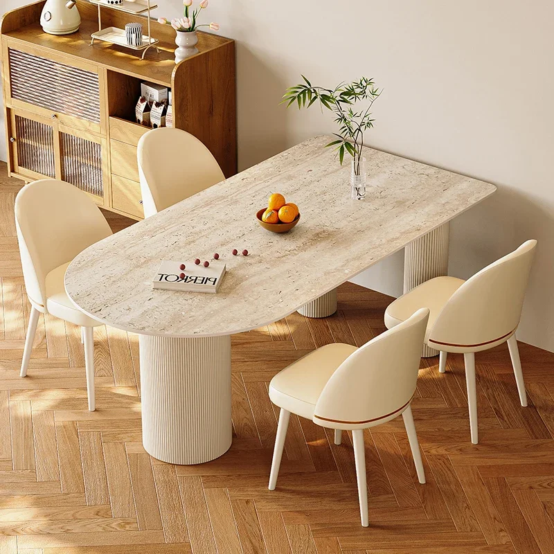Rectangular Round Black Reliable Dining Table Refined Stylish Wooden Oval Distinctive Dining Table Table Maison Home Furniture