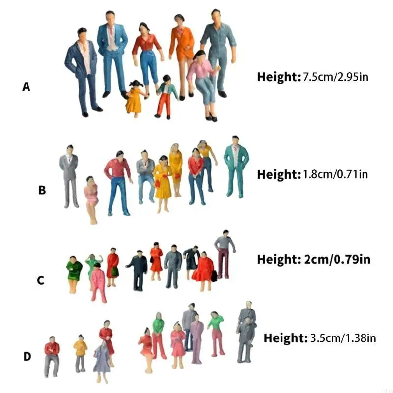 Set of 25 Miniature City Figures In Assorted Poses Ideal For Architecture Models And School Projects Model Building Kits