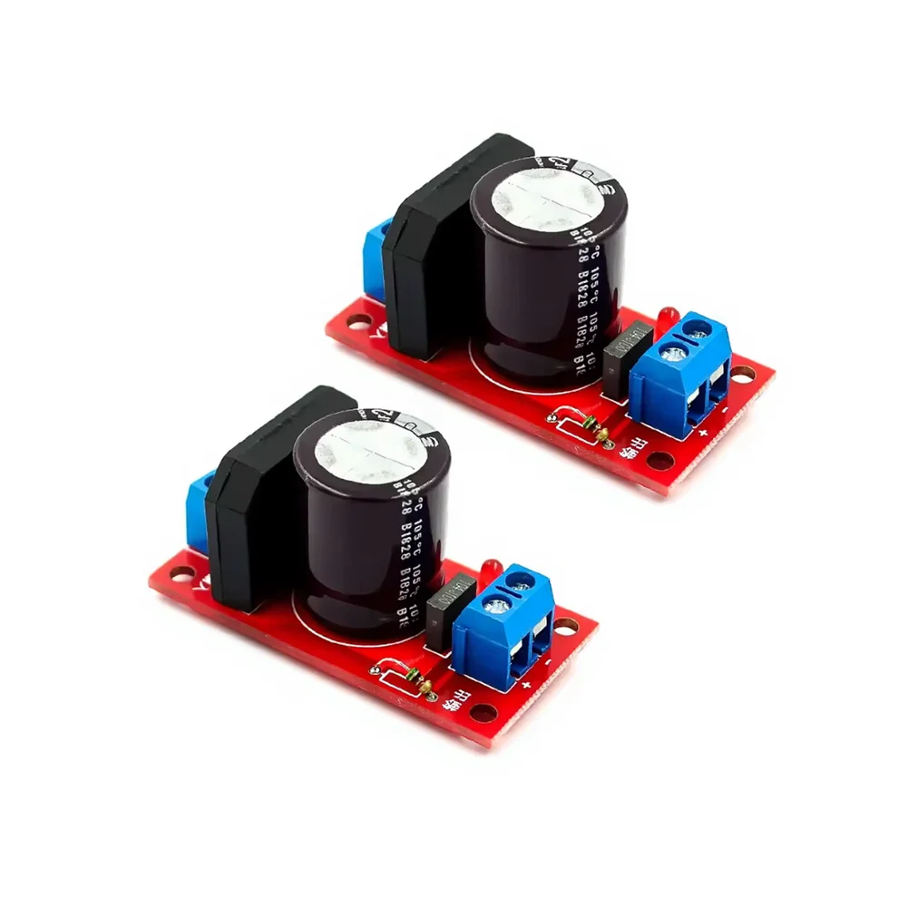 2PCS 50x25mm Power Supply Board AC 18V To DC Converter 8A Filter With LED Light For Alternative Energy Charger Project