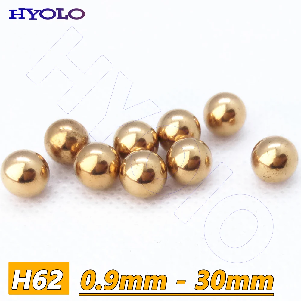 Solid Brass Balls H62 Precision Metal Bearing Ball Round Beads 2.381 3.175 4.763 6 6.35 9.525 10 12 12.7 15 15.875 25.4 to 30mm