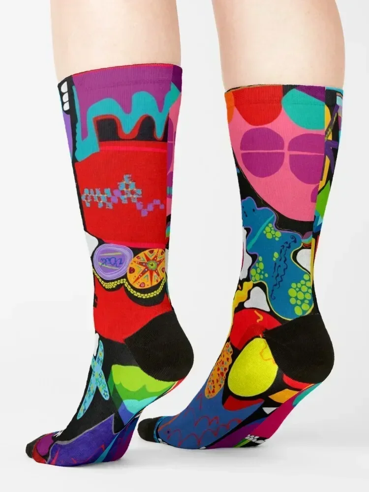 It's on the Tip of My Tongue - My Original Art Socks sports and leisure loose halloween bright garter Luxury Woman Socks Men's