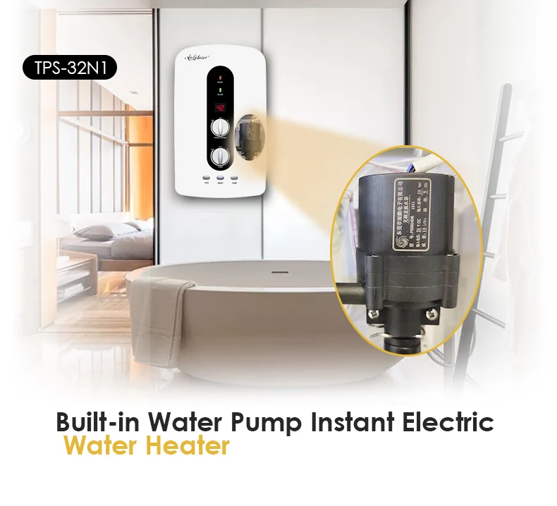 ベストセラーの電気タンクレス給湯器（シャワーおよび業務用）