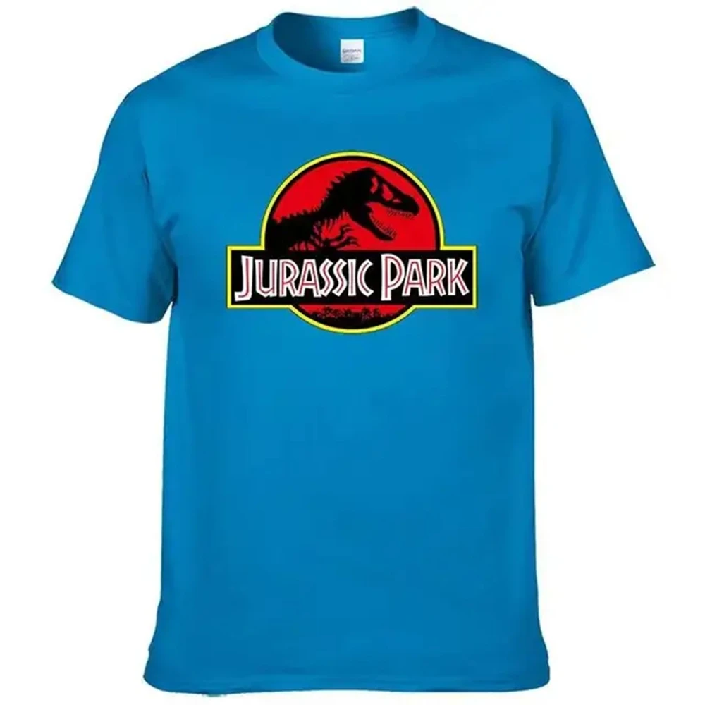 Jurassic Park HOT SALE Men Pure Cotton Printed T-Shirt Casual Funny Tops Jurassic World Tees Short Sleeve Cool Tshirt 72806