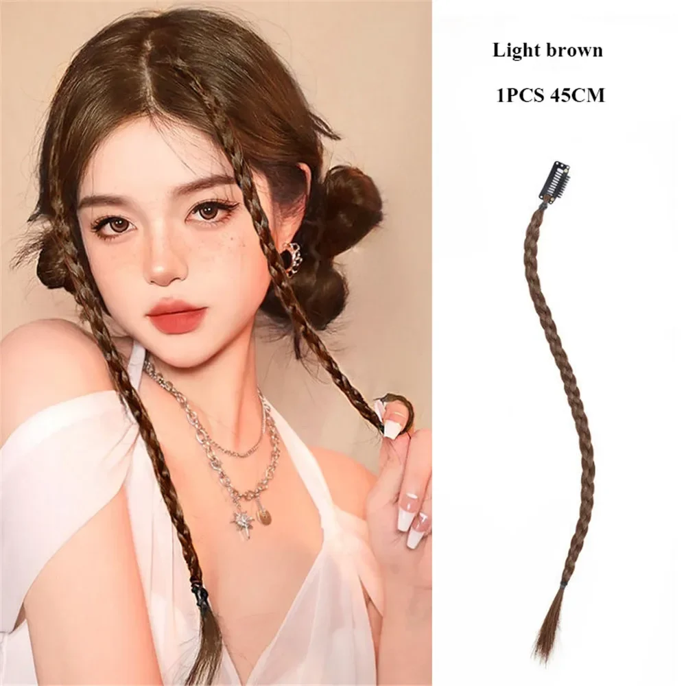 Wig Braid Girl Fashion Wig Braid Y2K Women's Fried Dough Fried Dough Twists Braid Traceless Invisible BB Clip Boxing Braids