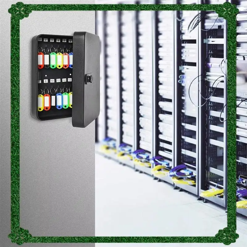 24-Hour Delivery Wall Mounted Combination Key Cabinet 36 Key Hooks Lock Box Code Lock Security Key Organizer Locking Key Storage