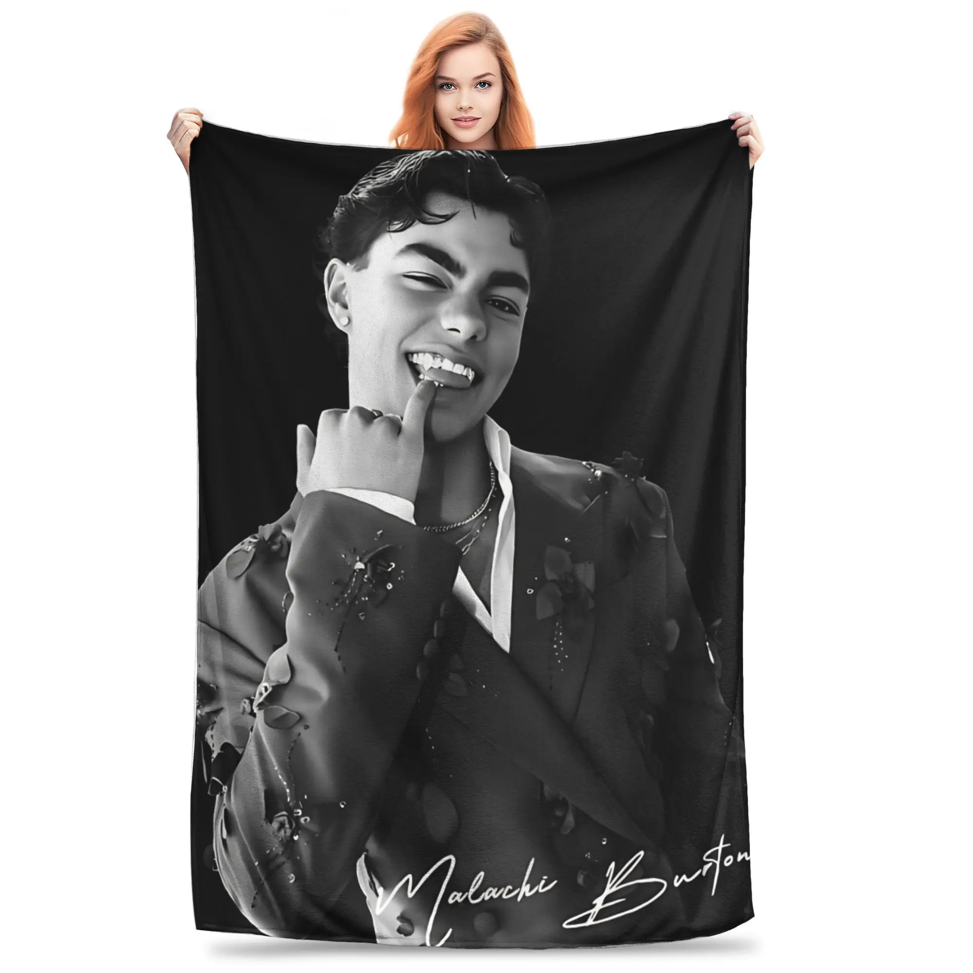 Malachi Barton Actor Tour Super Soft Blankets  Students Plush Throw Blanket Graphic Bedroom Flannel Bedspread Sofa Bed Cover