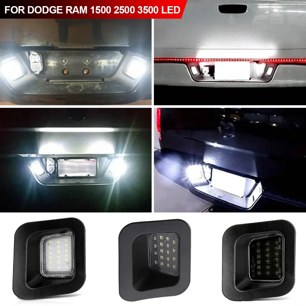 

Car LED Number Plate Lamp White License Plate Light Assembly Signal Lamp For Dodge RAM 1500 2500 3500 3rd&4th Gen 2003-2018