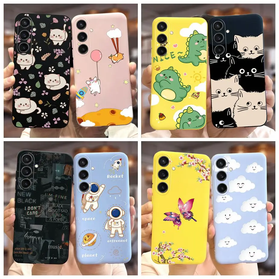 For Samsung Galaxy S23 FE Case S23+ Cute Dinosaur Cartoon Cover Soft TPU Phone Case For Samsung S23 Plus S 23 Ultra S23FE Bumper