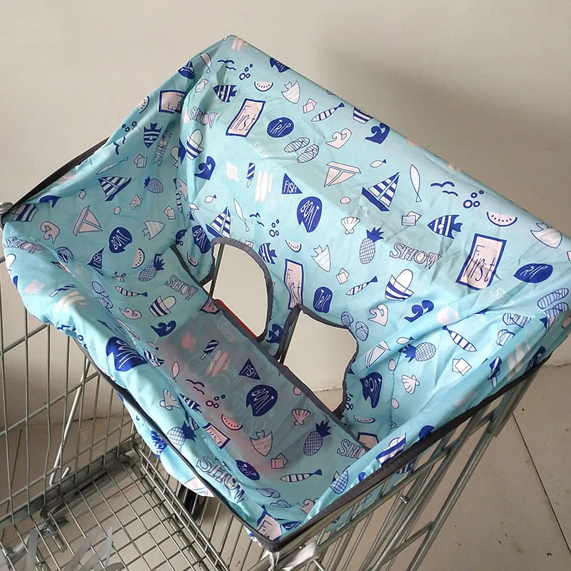 2in1 Trolley Cover/Highchair Cover for Baby Portable Kids Cushion Mat for Supermarket Shopping Cart/Grocery Cart Cover