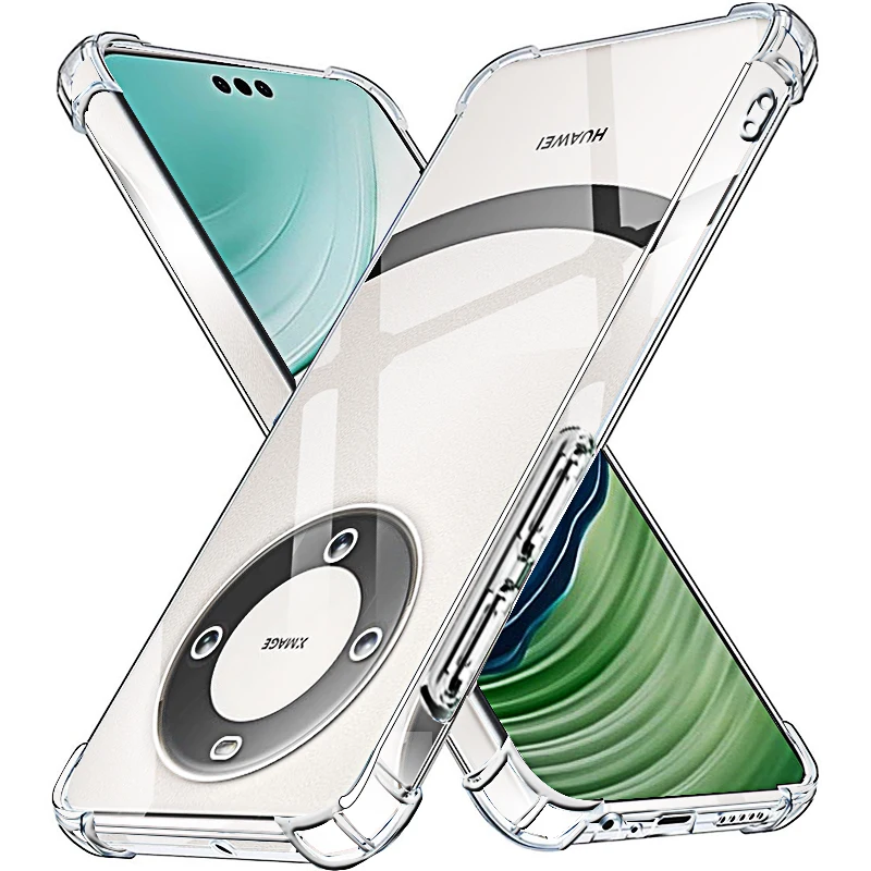 Funda de teléfono transparente para Huawei Mate 60 Pro, funda trasera de silicona suave a prueba de golpes para Mate 60 50 Pro Plus P60 P50 P40 Lite E P30