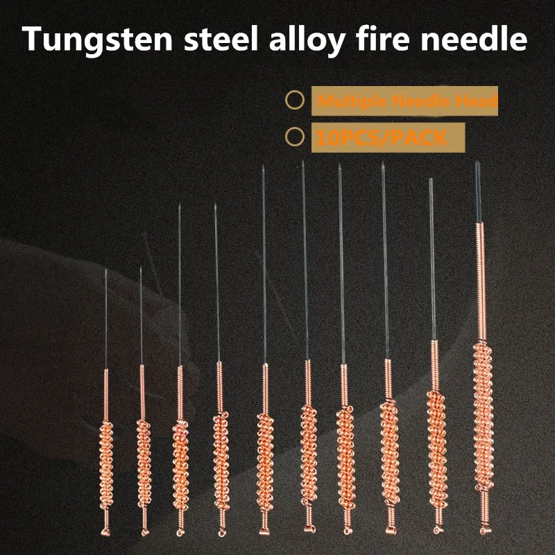 

Fire Heating Tungsten Steel Alloy Acupuncture Needle 10PCS/Pack For Acupuncture Points Treatment Fire Needles Set