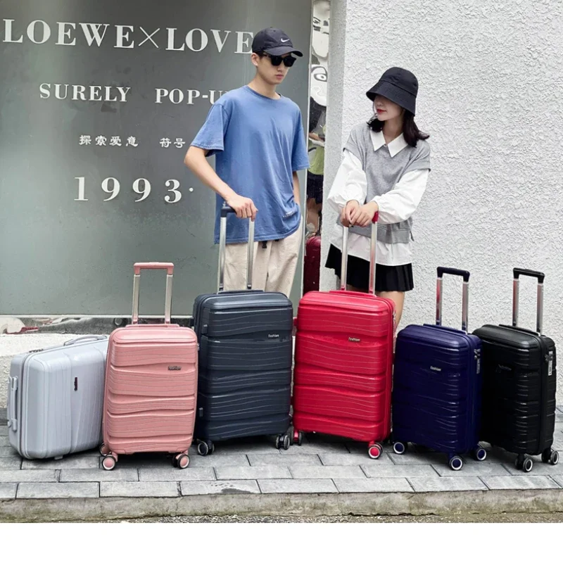 Mala de viagem com rodas, cabine de 20 polegadas, bagagem rolante, senha de estudante, mala de bagagem de alta capacidade de 24/28 polegadas