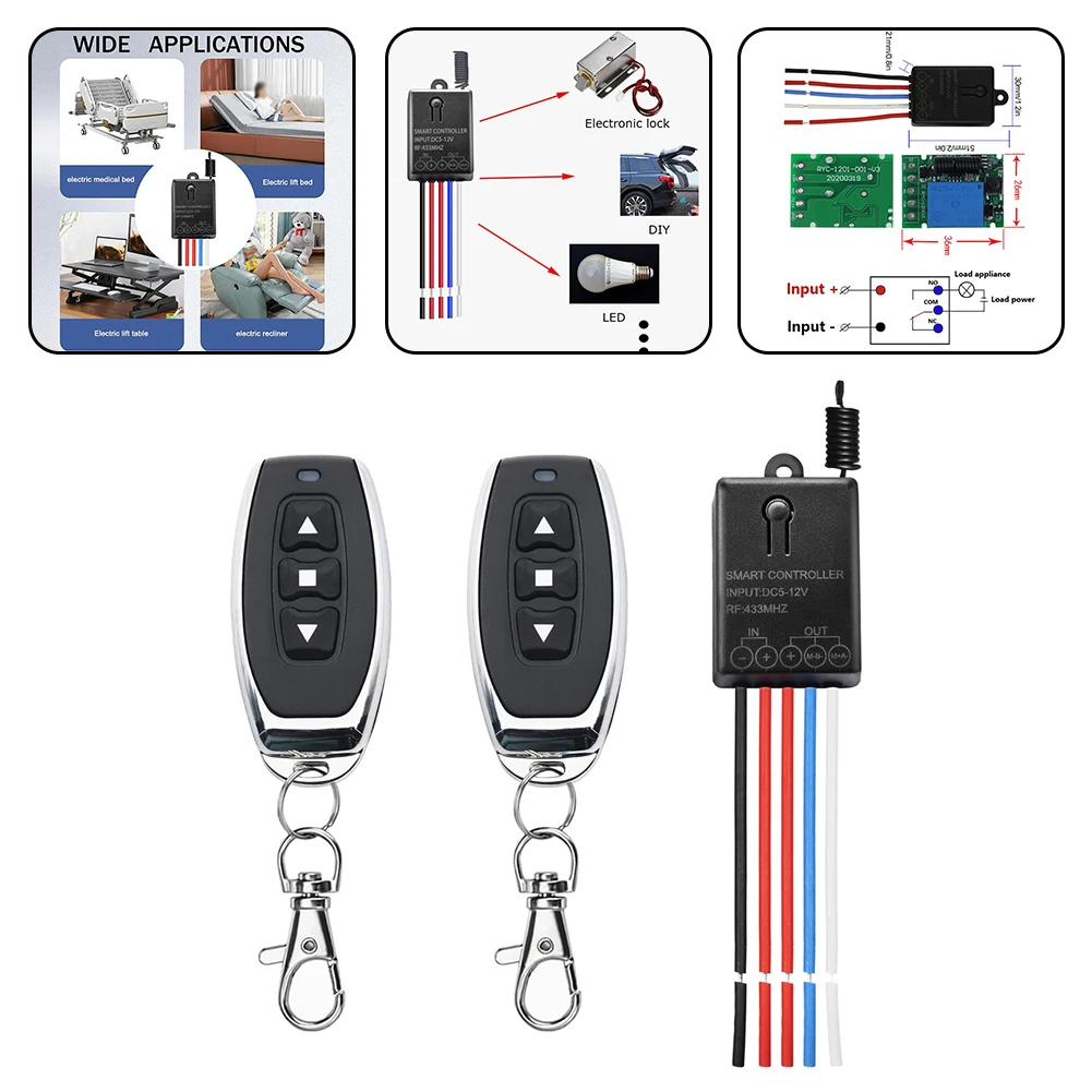 Powerful RF Technology Enabled Wireless Remote Control Switch Suitable for DC Voltage Ranges of Up To 24 Volts