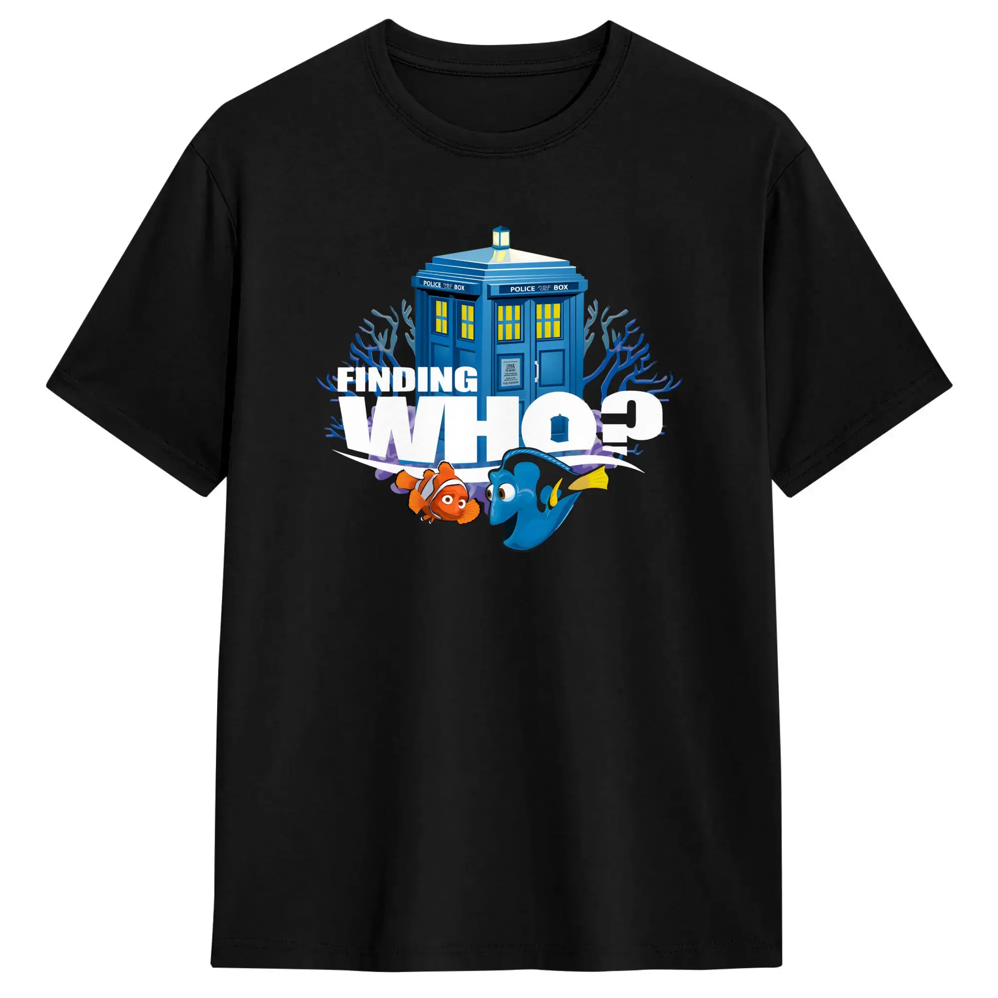 Findings Nemo 100% Cotton T Shirt For Men's Summer Finding Who Awesome T-Shirts O Neck Harajuku Tees Plus Size Pattern Tops