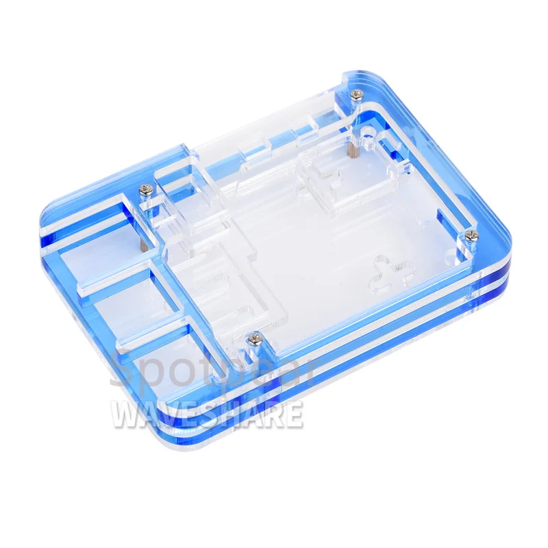 

Raspberry Pi5 Acrylic Transparent Blue Case Pi 5 Case Compatible with Official Heatsink