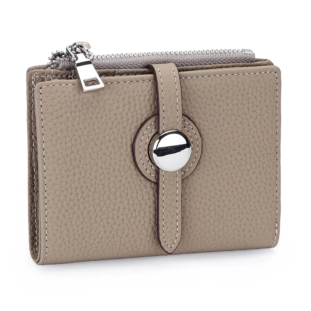 

Женский короткий кошелек из натуральной коровьей кожи с контрастными цветами, держатель для карт и монет, маленькая сумочка из натуральной кожи