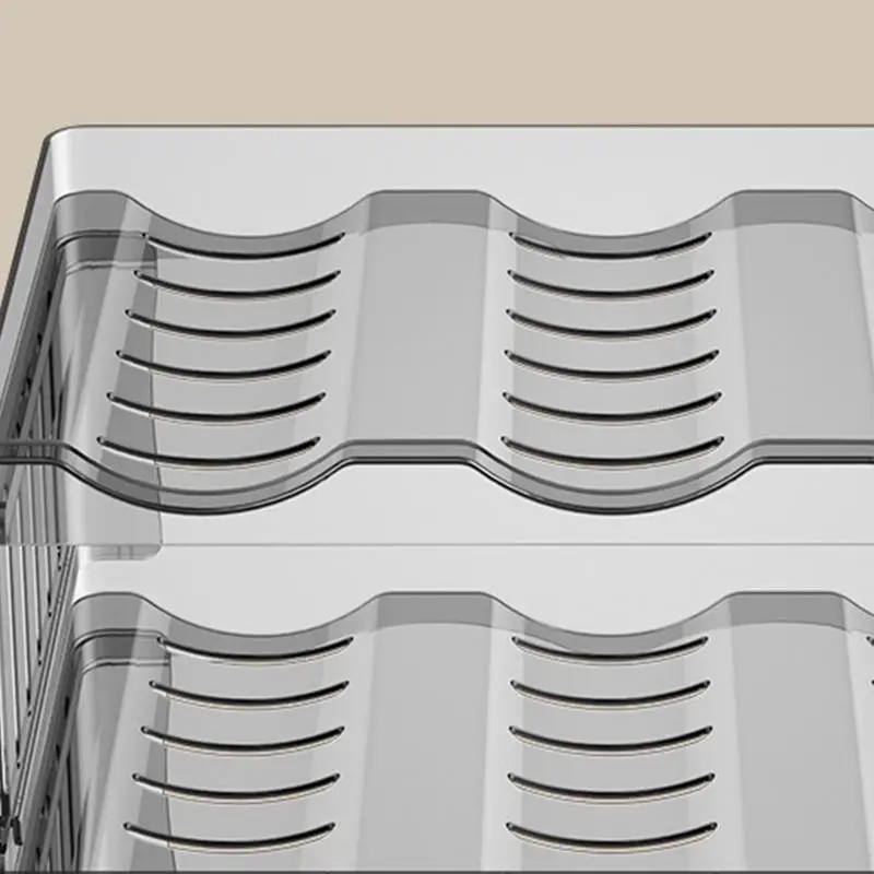 ขวดน้ําจัดเก็บถ้วยRack THERMOSถ้วยน้ําแก้วไวน์แดงRackโปร่งใส 3 ชั้นSTACKABLEผู้ถือ