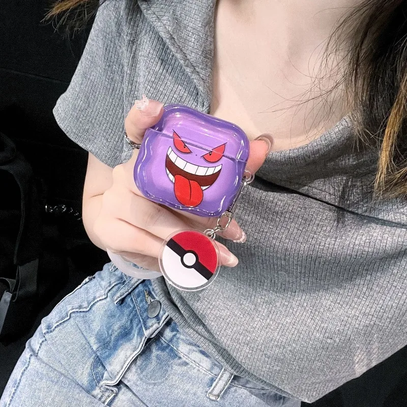 حافظة Pikachu Gengar ثلاثية الأبعاد لأجهزة Airpods Pro 2 4 3 2 1 Pro2 لطيف الكرتون واقية سماعة غطاء سيليكون لأجهزة Airpods 1/2/3/4/Pro