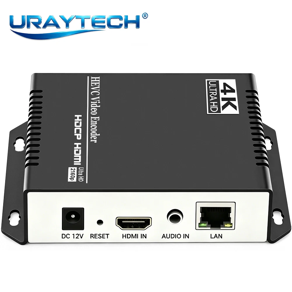 HEVC H.265 H.264 4K 1080P HD HDMI SDI VGA to IP Network Live Streaming Video Encoder Support WebRTC RTMPS RTSP HLS ONVIF SRT UDP