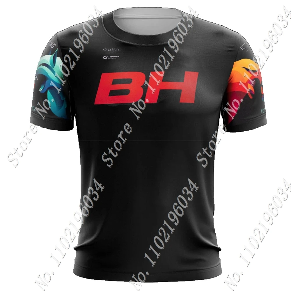 CAMISETA BH Coloma Team 2023 T Shirts 3D Print Black Spain Mens Summer Running Streetwear Casual Technical Training Clothes