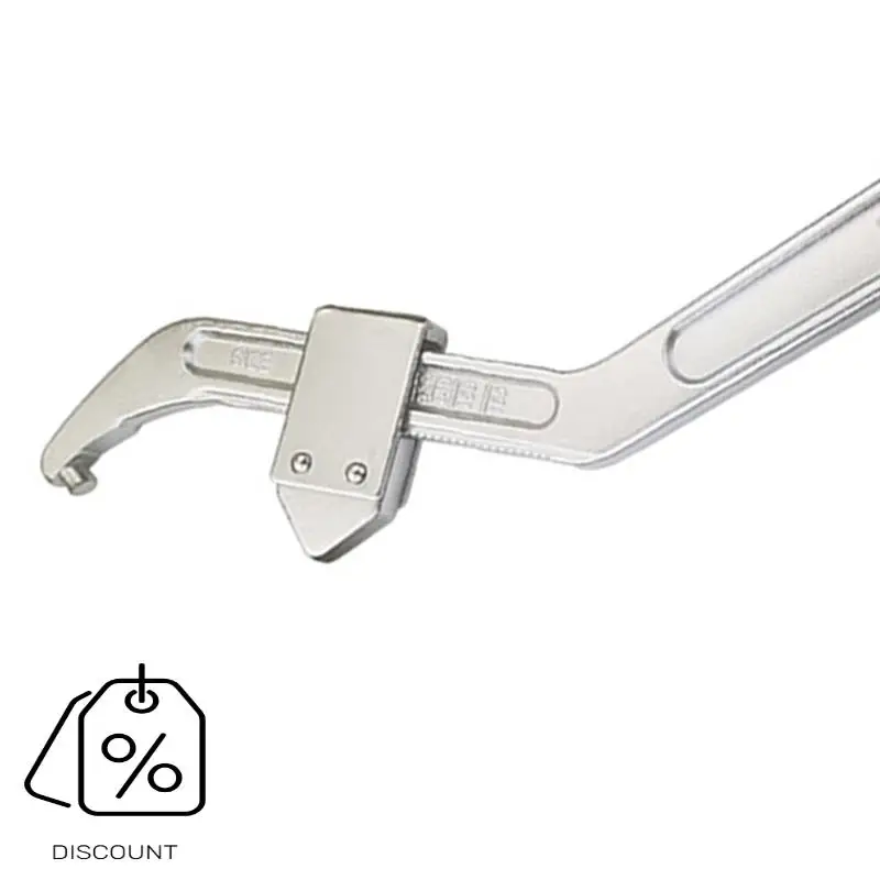 ABJO-ประแจปรับฝาครอบมิเตอร์น้ําพิเศษ Spanner ประแจแรงบิดด้านข้าง Hook NUT ประแจซ่อมเครื่องมือ