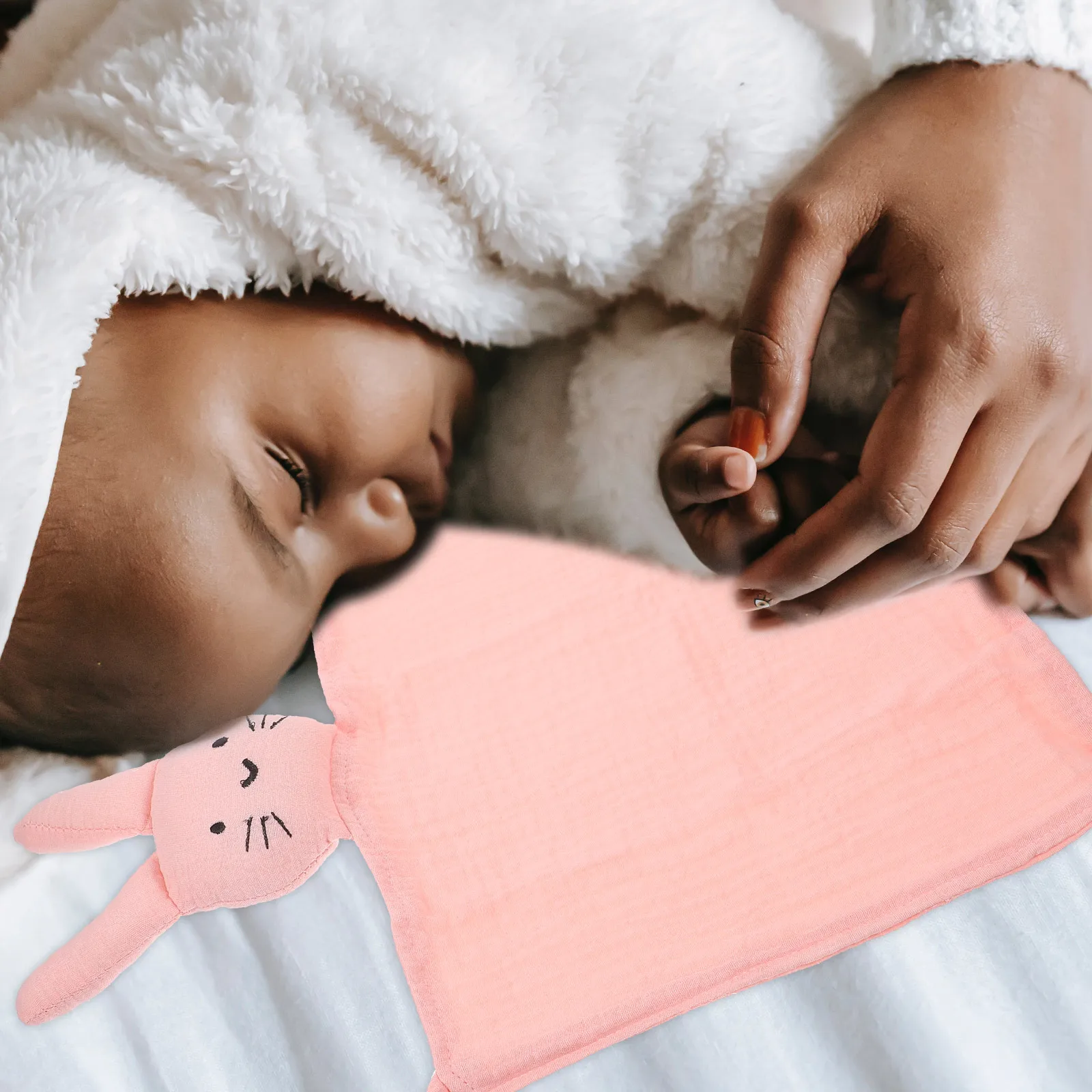 

Soothing Towel Baby Lovey Soft Toddler Blanket Cat Small Three-dimensional Child Safe Material Gentle Washable Reusable