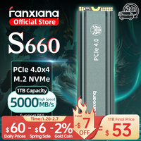 Fanxiang S660 M.2 SSD 500GB 1TB 2TB 5000MB/s M.2 NVMe PCIe4.0x4 SSD Internal Solid State Drive For PS5/PlayStation5 Desktop Pc