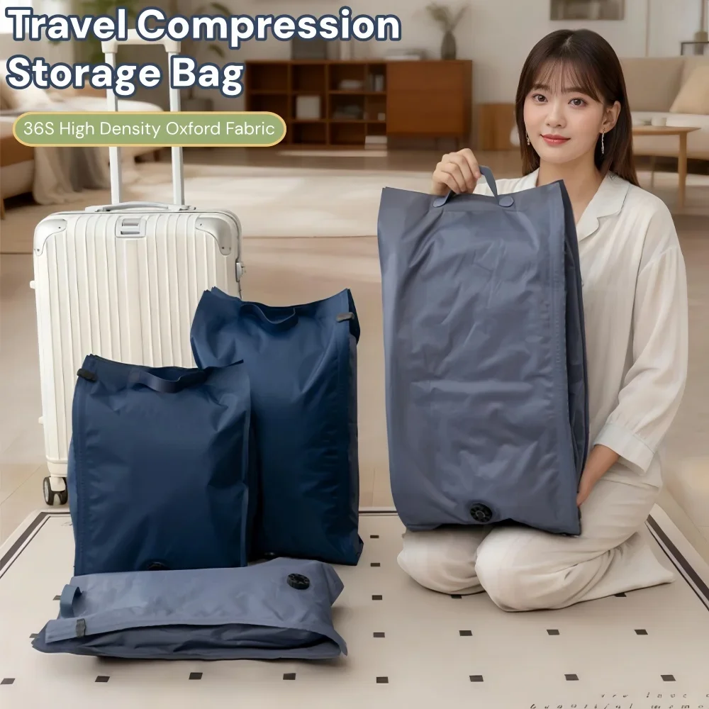 Travel Vacuum Storage Bags Space Saver Reusable Dust Moisture Proof Durable Space Saver Compression Bag for Travel Suitcases