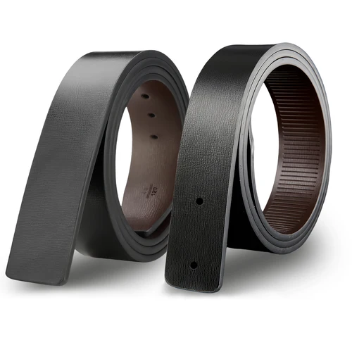 남성용 소가죽 자동 벨트, 비즈니스 및 레저용 심플하고 다용도, 부드러운 벨트, 커피 다크 브라운 가죽, 중년 바지 