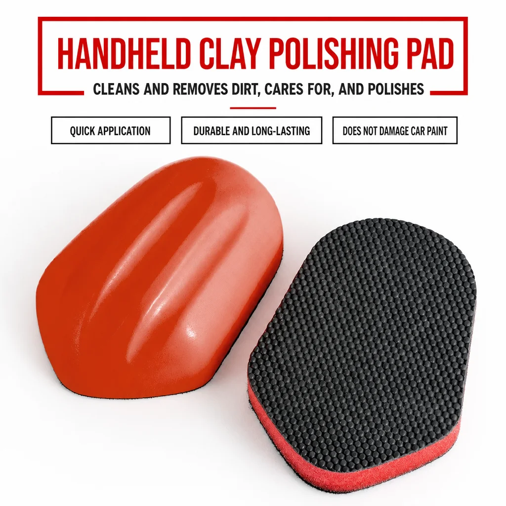 MULE Mud Grinding Rubbing Tool Clay Bar Pad Car Paint Oxidation Iron Powder Wax Residue Burn Marks Remover Auto Detailing Wash