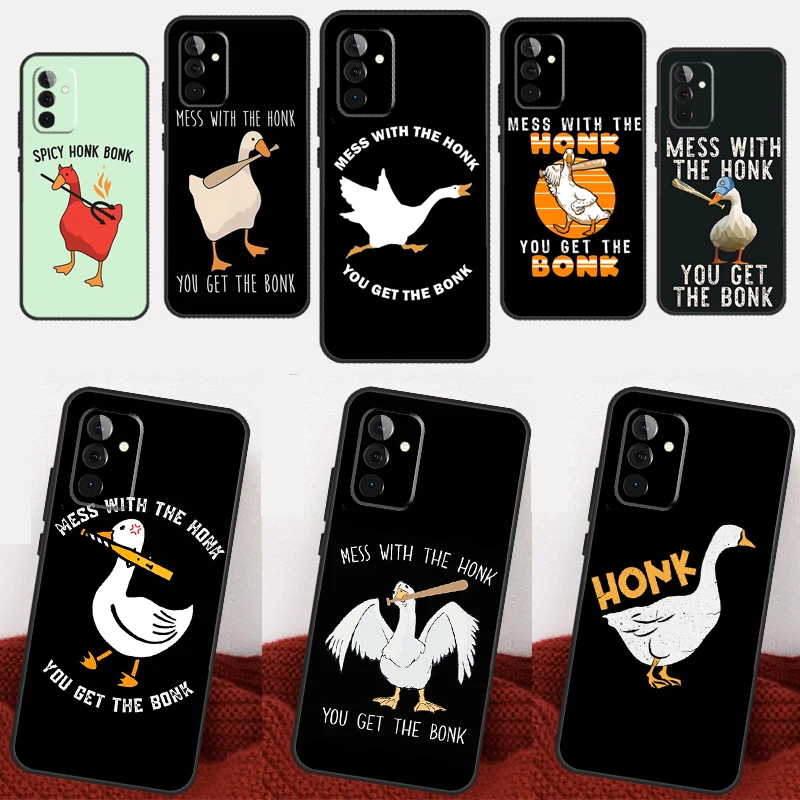 Duck Goose Honk Bonk Funny Meme Cover For Samsung Galaxy A14 A24 A34 A54 A13 A23 A33 A53 A73 A12 A22 A32 A52 A71 A51 Case