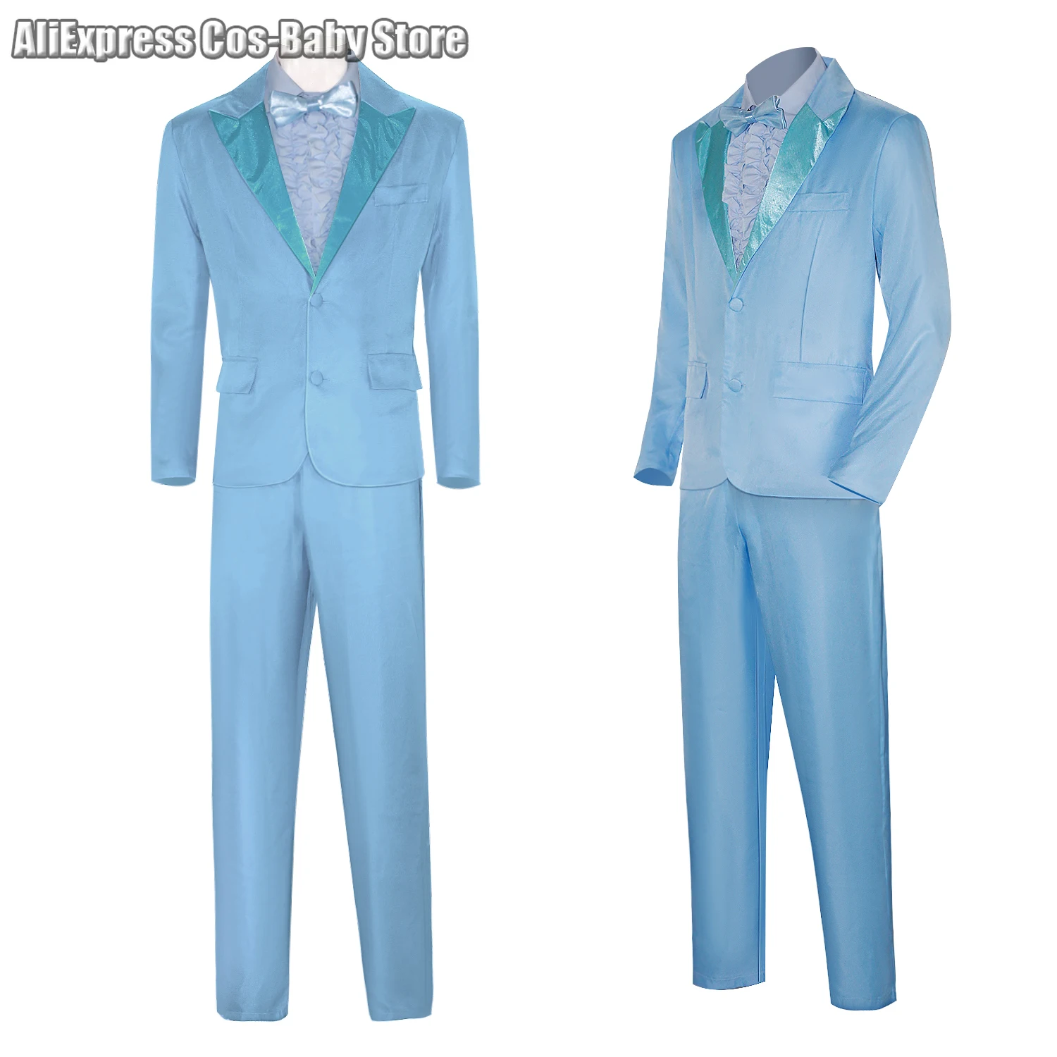 Anime Movie Dumb Cos Dumber Cosplay Costumes Suit Coat Pants Tops Hats Harry Dunne Blue Tuxedo For Men Halloween Party Outfits