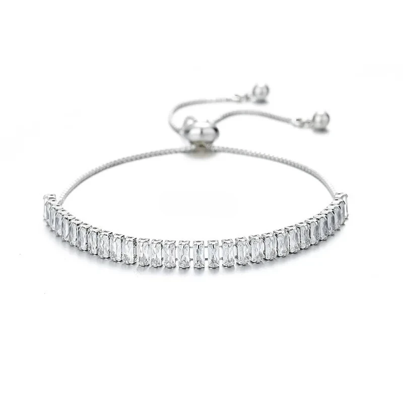 Edles Armband aus 925er Sterlingsilber mit Schmetterlings-Zirkon-Kristall, verstellbares Armband für Frauen, Hochzeit, Party, Geschenk, Schmuck
