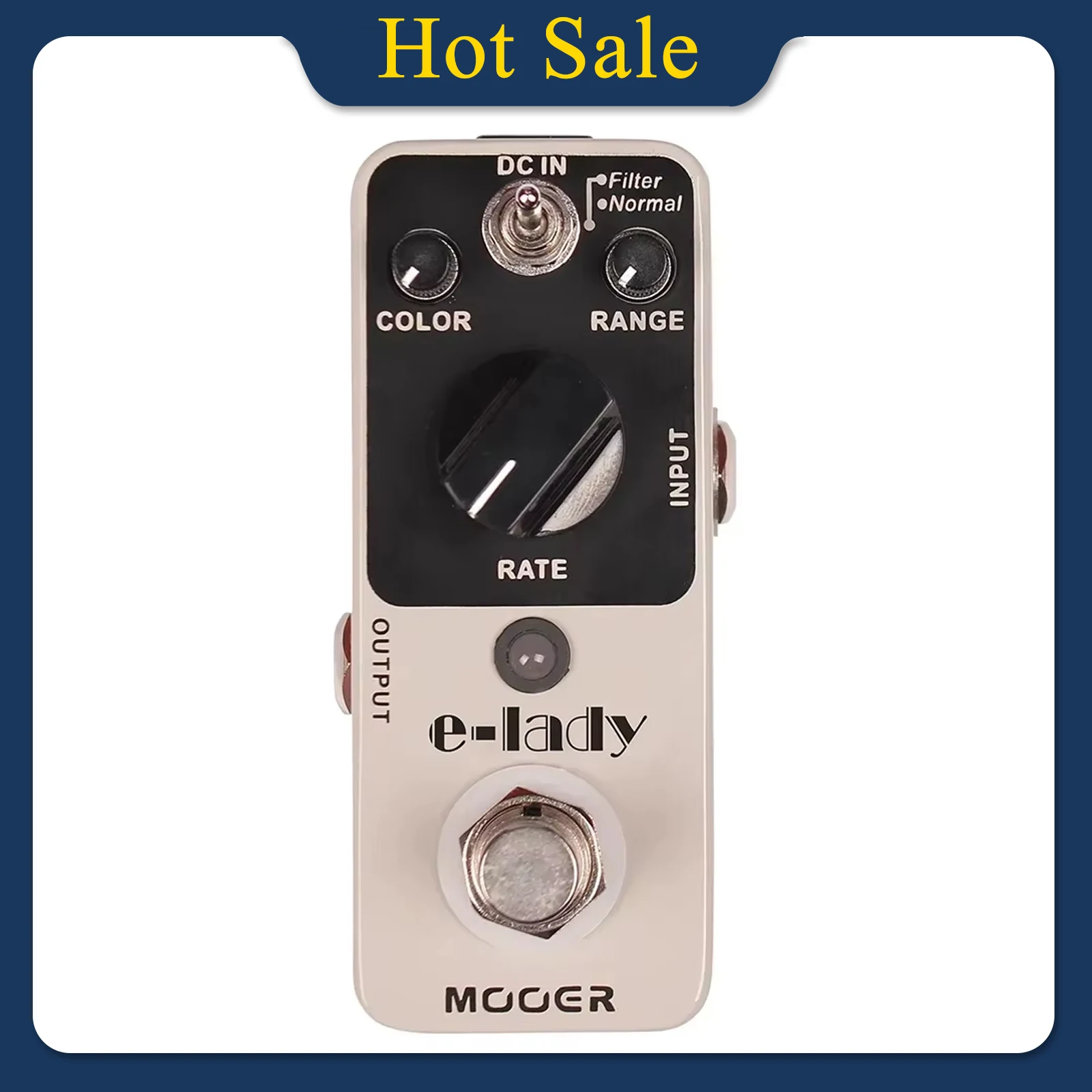 MOOER E-Lady Guitar Effect Pedal Analog Flanger Effect 2 Modes (Normal/Filter) True Bypass Pedal MLF2 Guitar Accessories