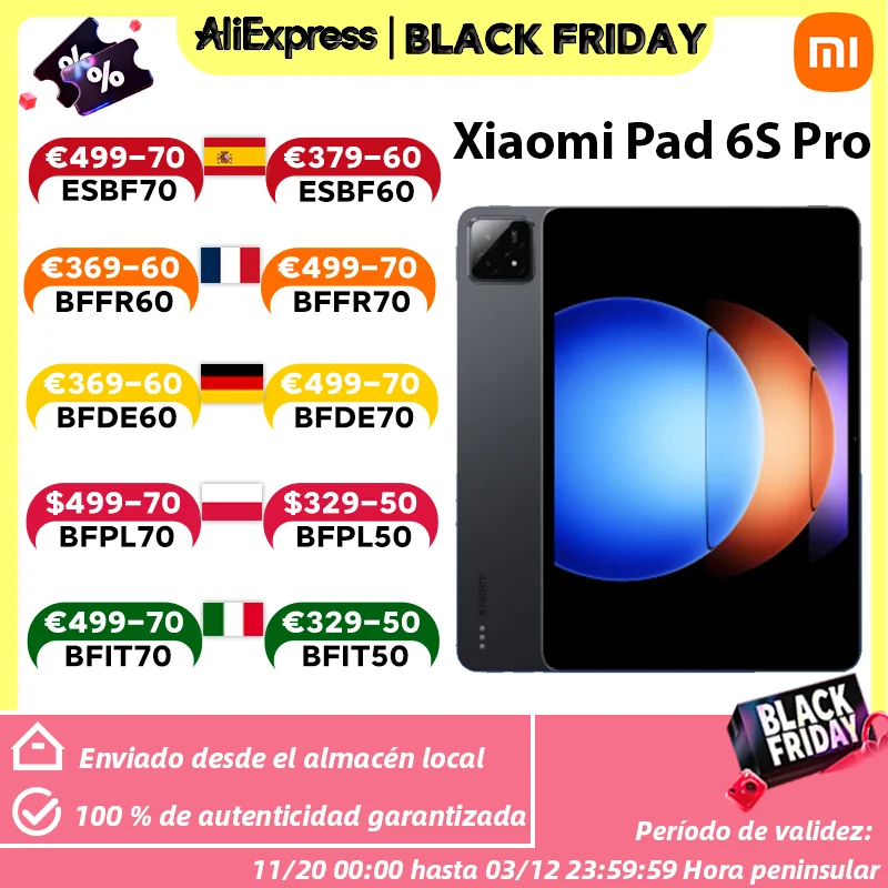 Version mondiale Xiaomi Pad 6S Pro Snapdragon® 8 Gen 2 HyperOS Ecran 3K 12,4 Version mondiale Xiaomi Pad 6S Pro Snapdragon® 8 Gen 2 HyperOS Ecran 3K 12,4
