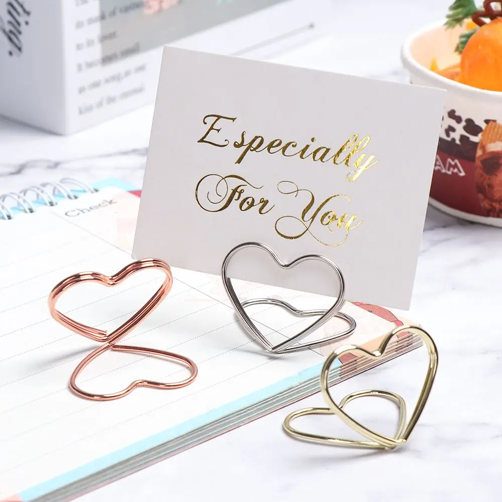 Decoration Wedding Supplies Paper Clamp Picture Cards Display Stand Clamps Stand Photos Clips Table Numbers Holder Place Card