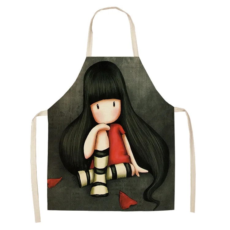 Character Baking Accessories Apron Home  Cooking Kitchen Housework Cleaning Antifouling Apron Kitchen Korean Kitchen Supplies