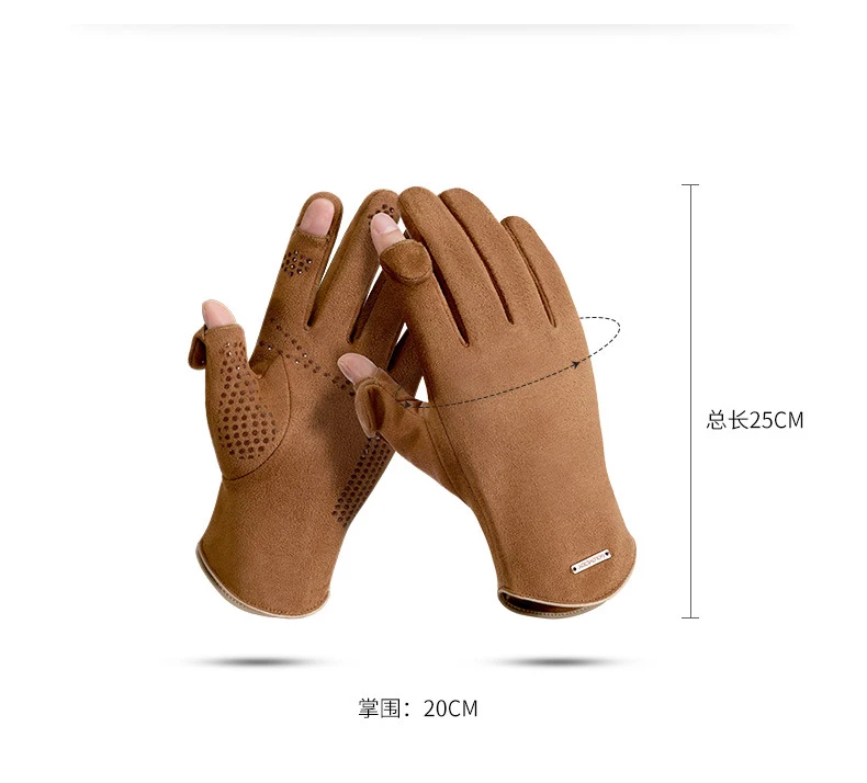 Youpin inverno camurça luvas dos homens manter quente à prova de vento condução guantes tela sensível ao toque grosso cashmere anti deslizamento caminhadas luvas masculinas