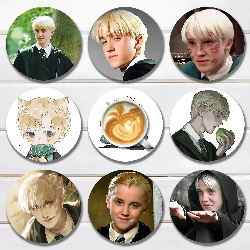

D-Draco M-Malfoy Actor wooden anti-slip coasters suitable for home office and theme party decoration