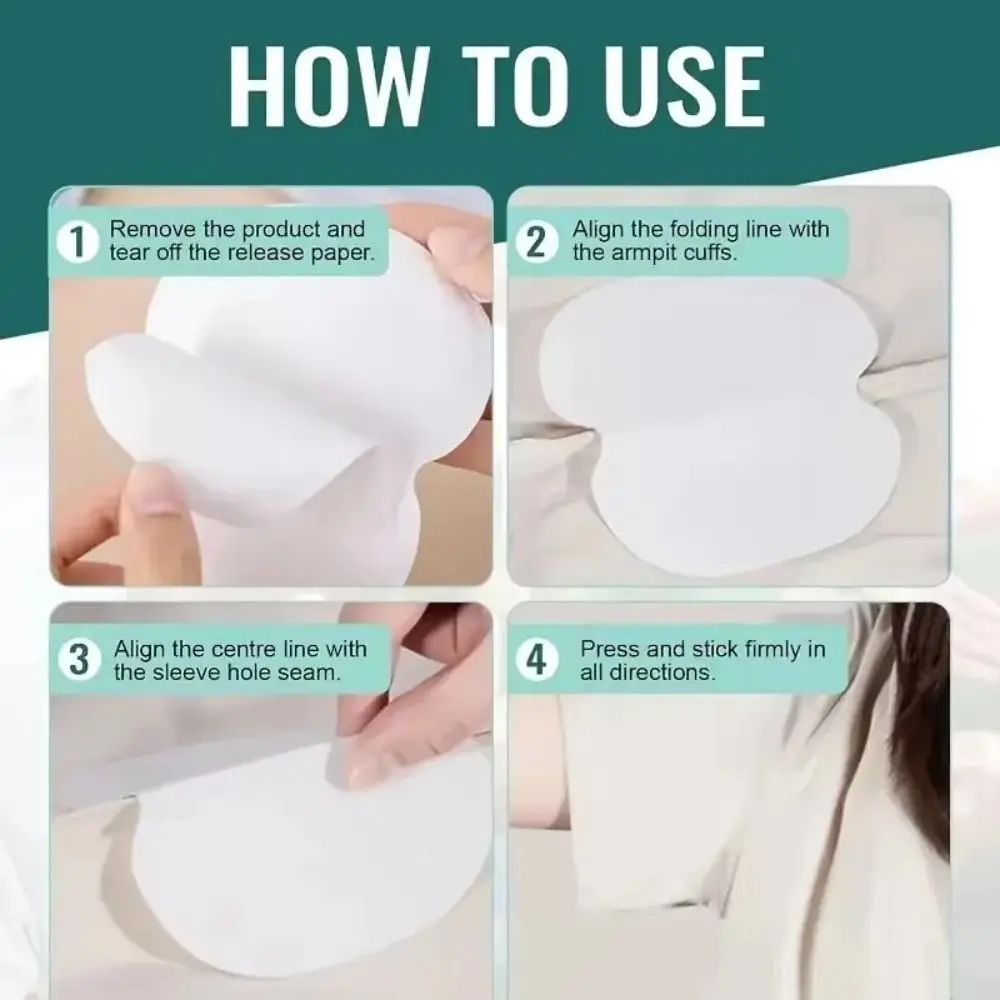 Cuscinetti per il sudore delle ascelle in tessuto non tessuto Cuscinetti per ascelle usa e getta traspiranti Patch ultrasottile anti-sudore che assorbe il sudore