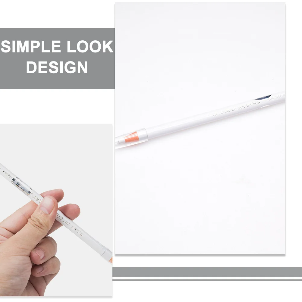 5 قطع من أقلام الحواجب النسائية المقاومة للماء، قلم مكياج أبيض، قلم حواجب طبيعي يدوم طويلاً للنساء #6