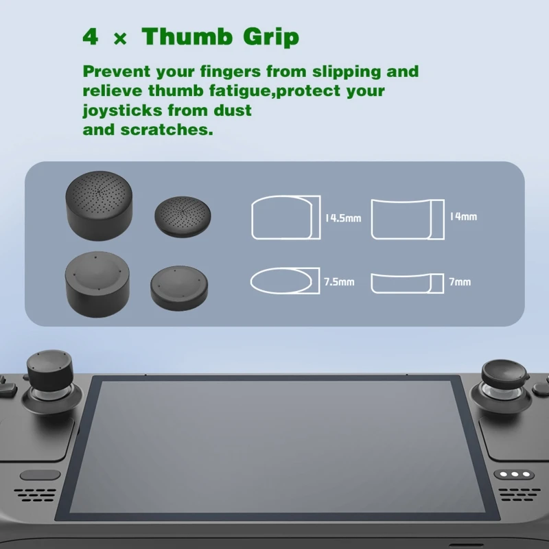 For Steam Deck Trackpad Sticker Silicone Thumbstick with Connector For Steam Deck Console Anti-dust Protection Set