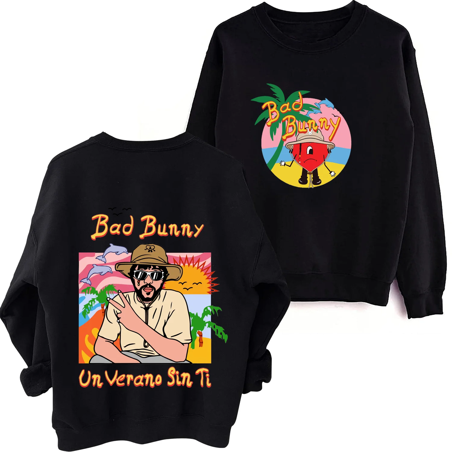 

Un Verano Sin Ti Bad Bunny 2024 O-Neck Long Sleeve Spring and Autumn Men Clothing Hoodies Women Printing Regular Casual